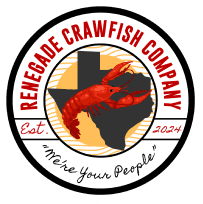 Here's an alt tag for the image: Renegade Crawfish Company logo, Texas crawfish.