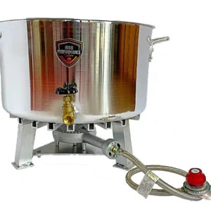 High-performance stainless steel cooker with burner.