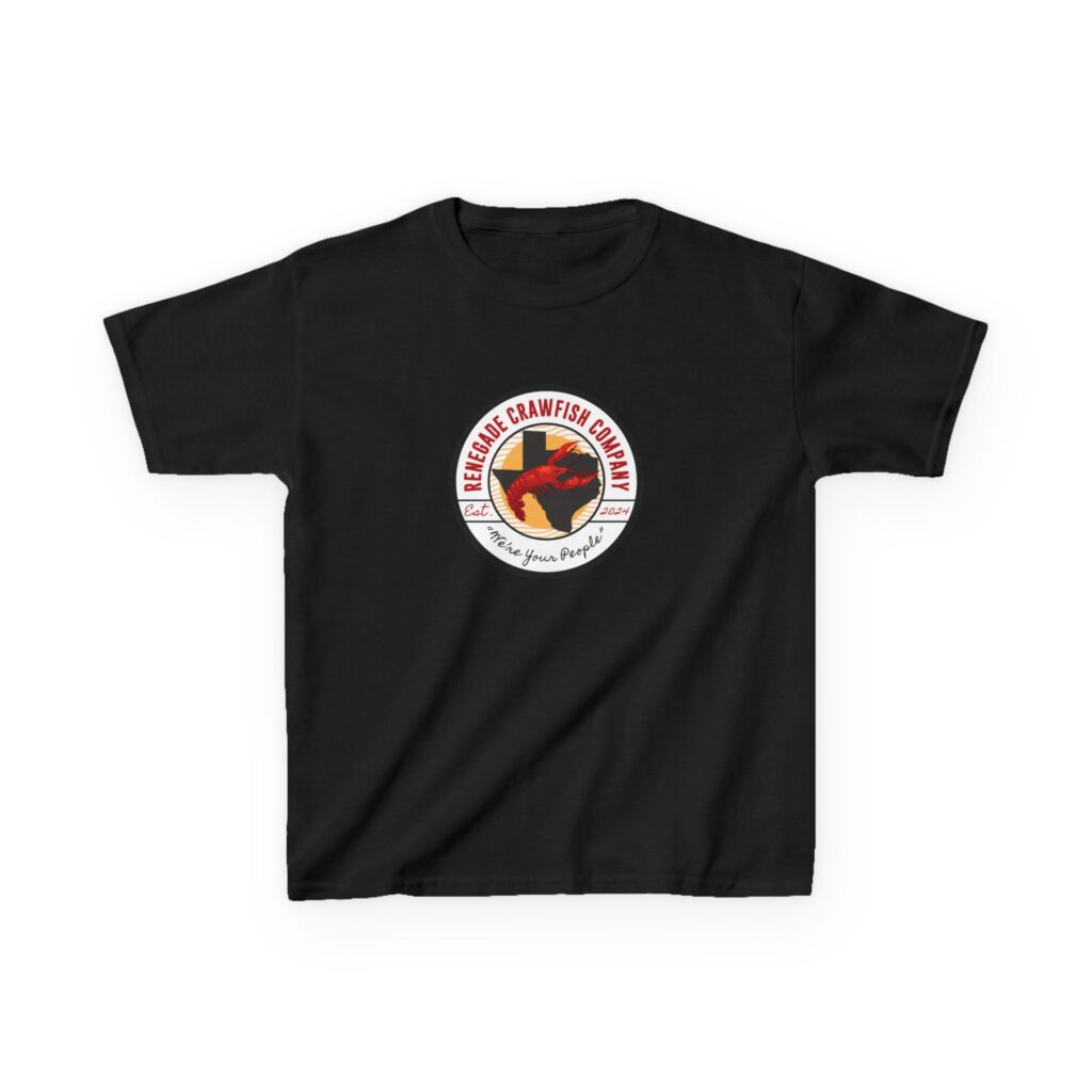 Black t-shirt with a colorful circular graphic on the back.