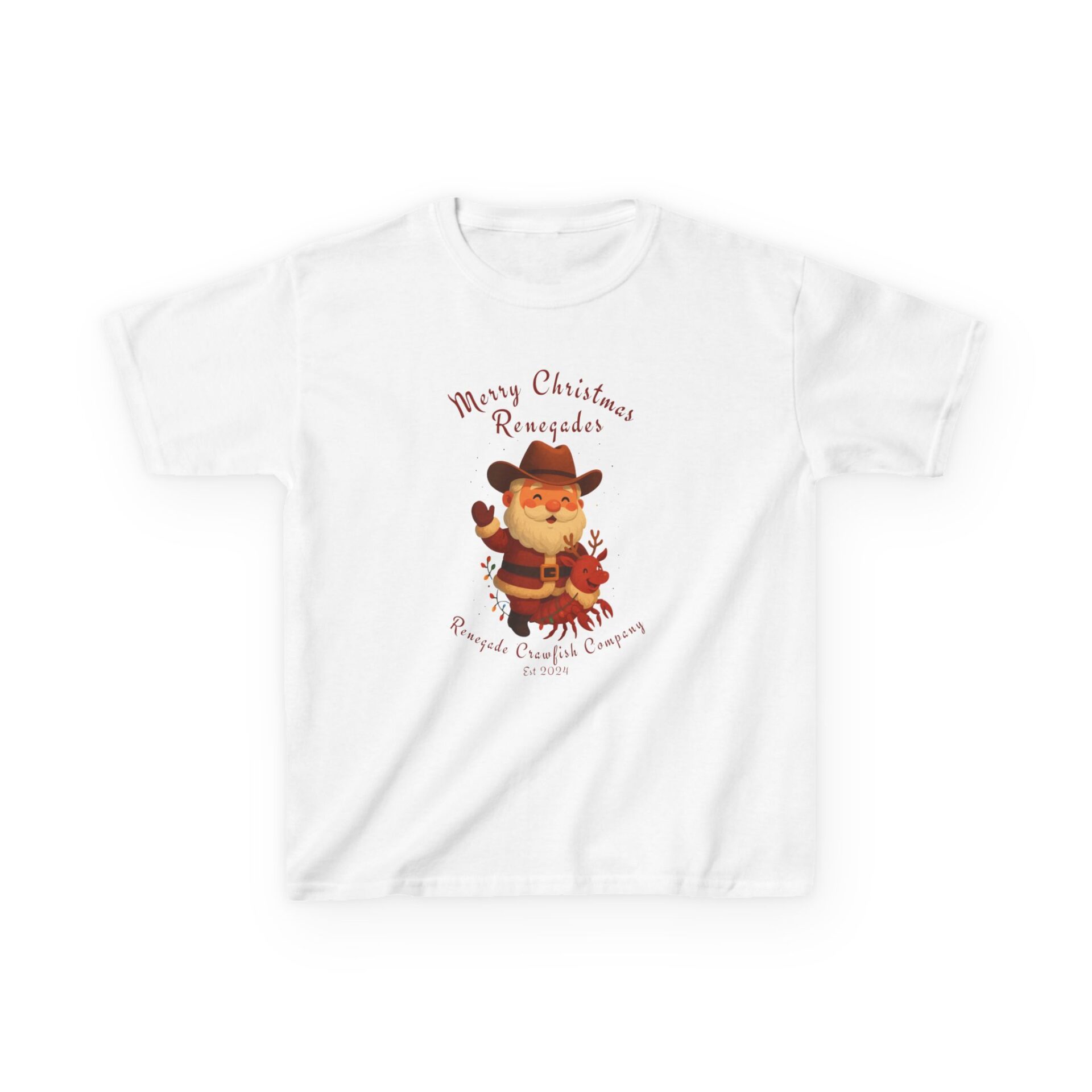 White t-shirt with a cute Thanksgiving turkey and festive text.